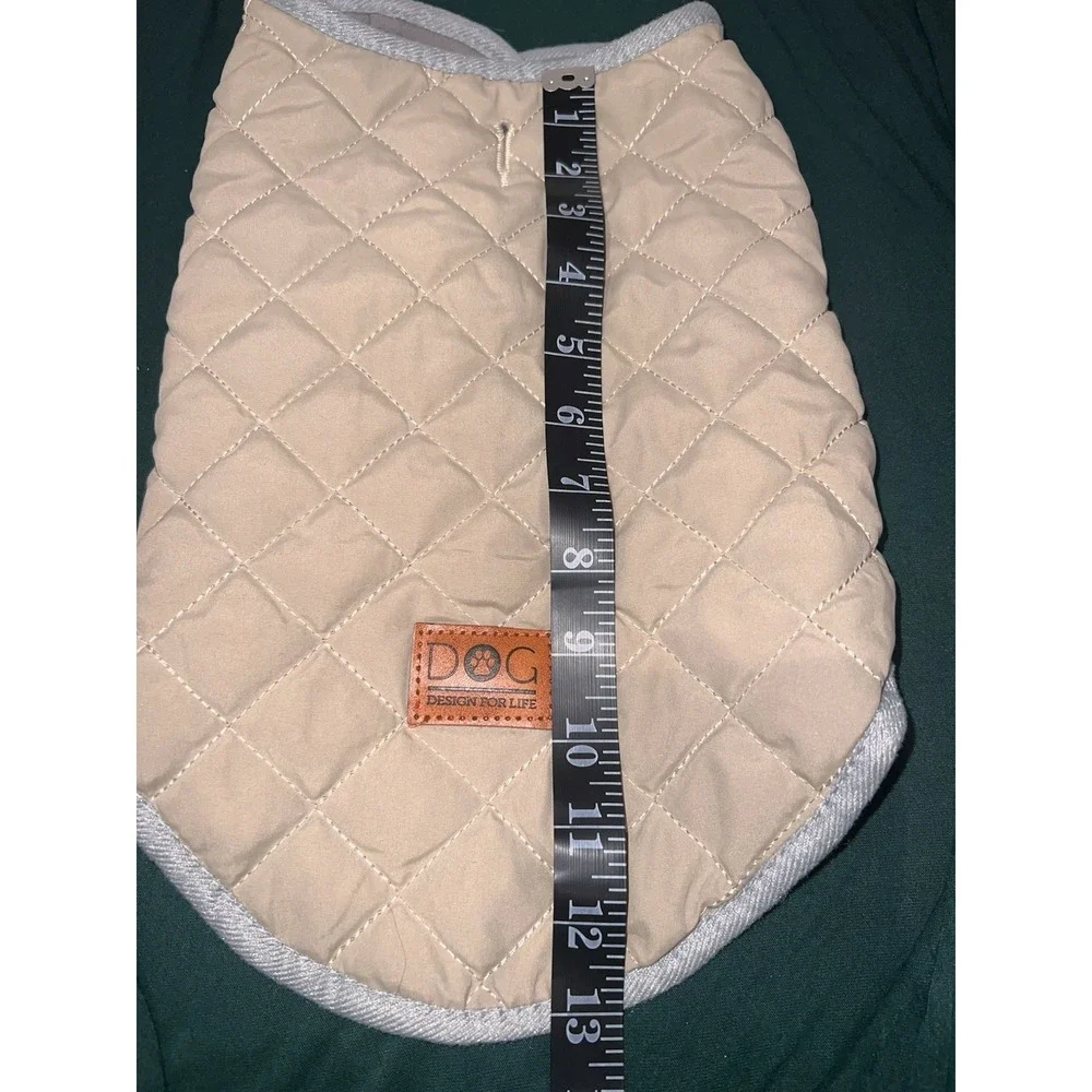 Dog coat medium/small Tan/taupe With Fleece Lining